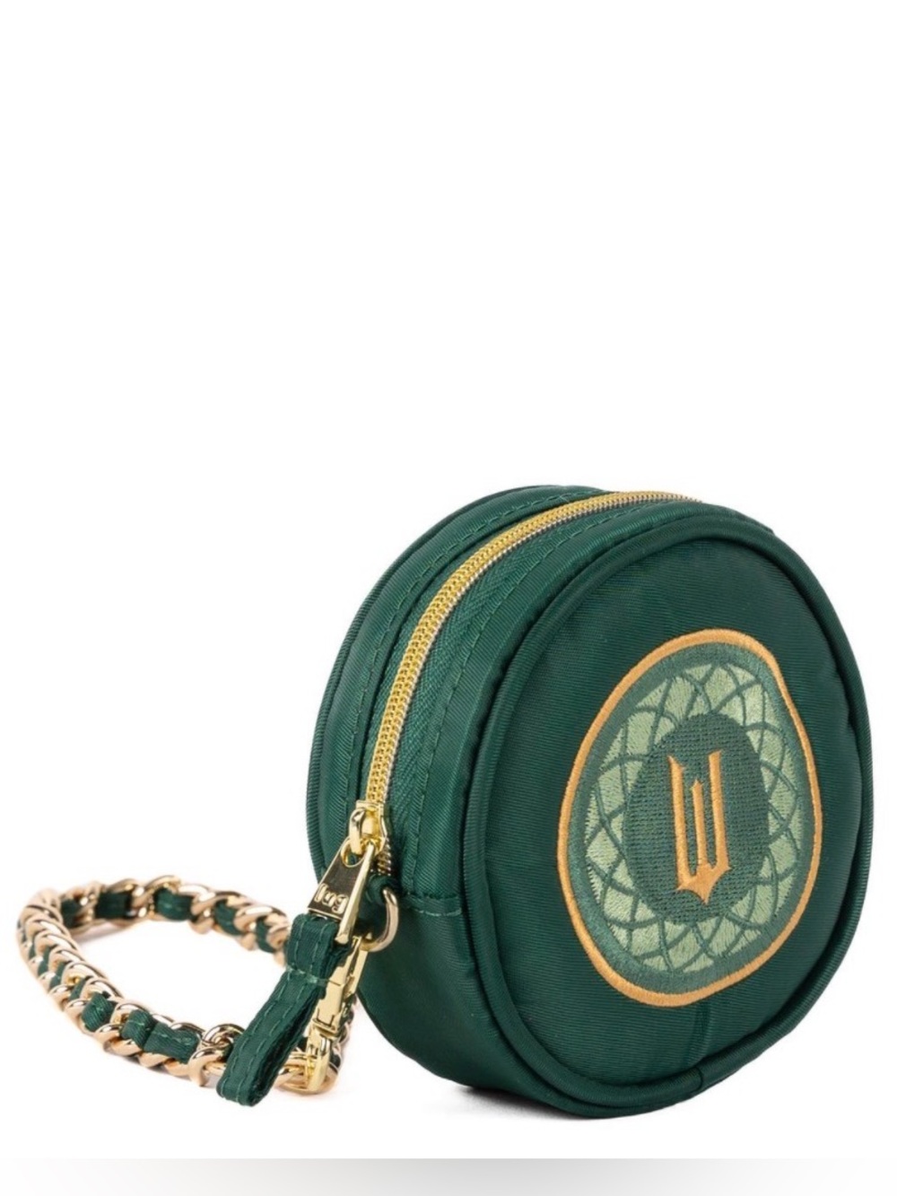 Wicked x Lug Ozwheel Circle Pouch & Metal Chain Wristlet in Wickedly Green